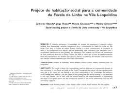 Projeto de habitação social para a comunidade da Favela da Linha