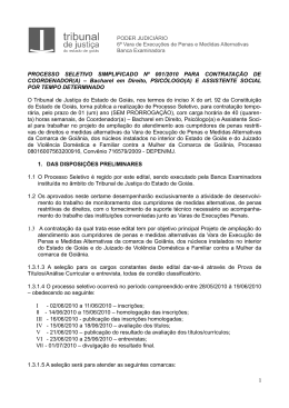 Edital de abertura - Tribunal de Justiça do Estado de Goiás