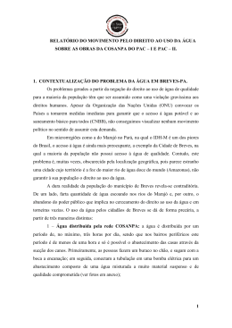 1 RELATÓRIO DO MOVIMENTO PELO DIREITO AO USO DA ÁGUA