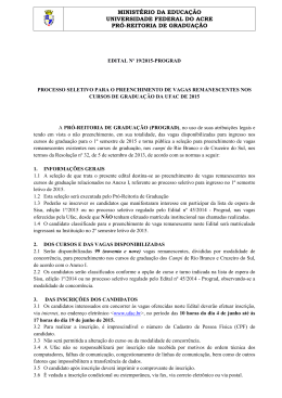 Edital - Universidade Federal do Acre