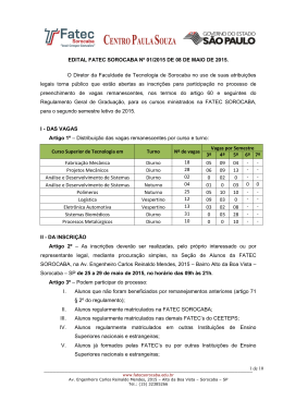 Edital n&ordm; 01-2015 - preenchimento de vagas remanescentes 2