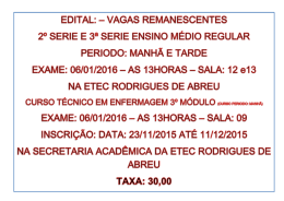 12-Periodo de inscricao vagas remanescentes