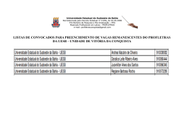 listas de convocados para preenchimento de vagas remanescentes