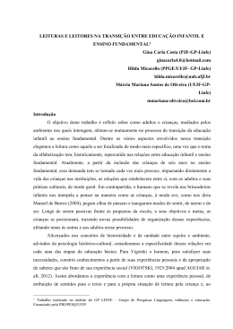 LEITURAS E LEITORES NA TRANSI&Ccedil;&Atilde;O ENTRE