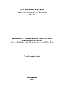 FACULDADE NOVOS HORIZONTES Programa de P&oacute;s