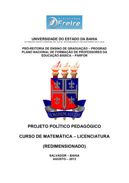 projeto pol&iacute;tico pedag&oacute;gico curso de matem&aacute;tica &ndash; licenciatura