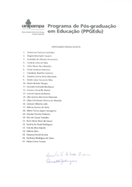 Aprovados prova escrita