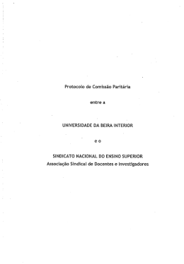 Protocolo de Comiss&atilde;o Parit&aacute;ria - Sindicato Nacional do Ensino
