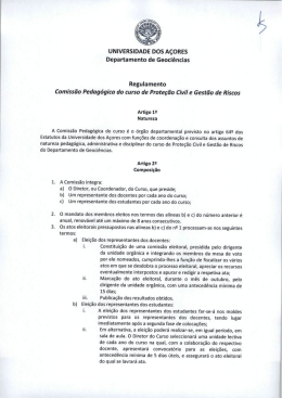 Regulamento da Comissão Pedagógica do curso de LPCGR