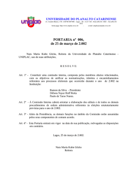 006/2002 - Constituir uma comiss&atilde;o interna.