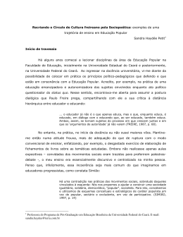 Recriando o C&iacute;rculo de Cultura freireano pela