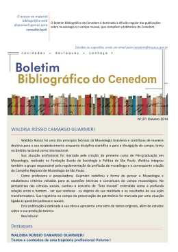 Outubro 2014 – nº 27 - Instituto Brasileiro de Museus