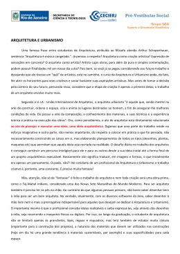Pr&eacute;-Vestibular Social ARQUITETURA E URBANISMO