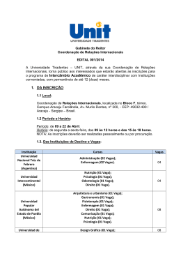 Edital - Grupo Tiradentes