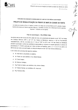 projeto de reoualifioação da frente de mar da cidade da horta