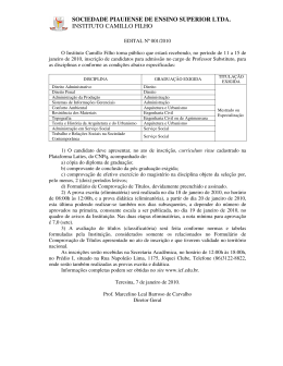 sociedade piauiense de ensino superior ltda. instituto camillo filho