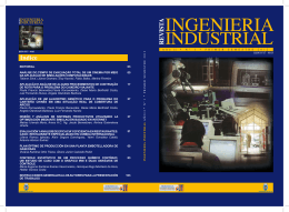 Revista Ingeniaria Industrial - P&aacute;ginas Pessoais