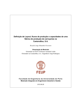 Defini&ccedil;&atilde;o de Layout, fluxos de produ&ccedil;&atilde;o e capacidades de uma