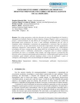 vis&atilde;o discente sobre a proposta de projeto e