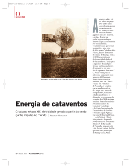 Energia de cataventos - Revista Pesquisa FAPESP