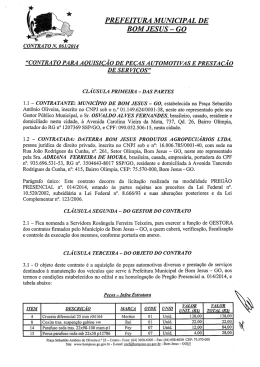 PREFEITURA MUNICIPAL DE BOM JESUS - GO