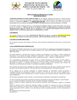 ESTADO DE MATO GROSSO PREFEITURA MUNICIPAL DE