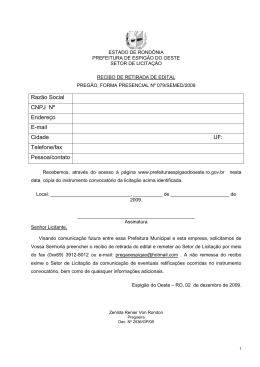 Preg&atilde;o Presencial - edital 001 M&oacute;veis e equip