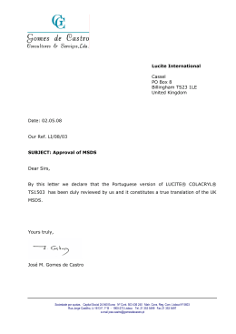 02.05.08 Our Ref. LI/08/03 SUBJECT: Approval of MS