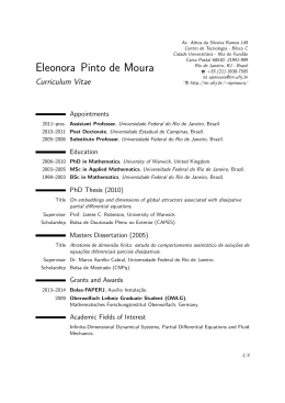 Eleonora Pinto de Moura - Instituto de Matem&aacute;tica