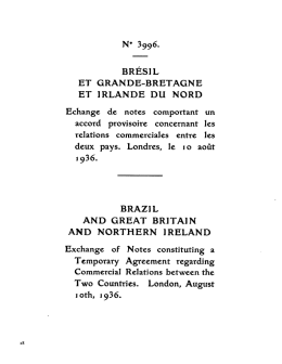 BRESIL ET GRANDE-BRETAGNE ET IRLANDE DU NoRD