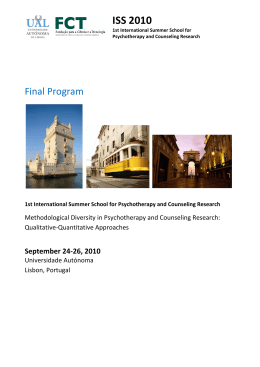 Final Program - Universidade Autónoma de Lisboa