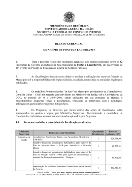 relatório de fiscalização nº 186 município de pontes e lacerda