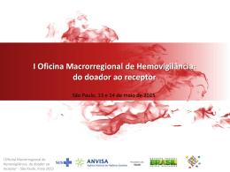 Hemovigil&acirc;ncia do doador