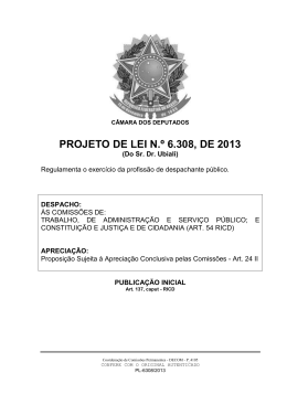PROJETO DE LEI N.&ordm; 6.308, DE 2013