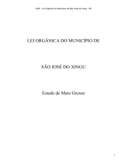 LEI ORG&Acirc;NICA DO MUNIC&Iacute;PIO DE - TCE-MT