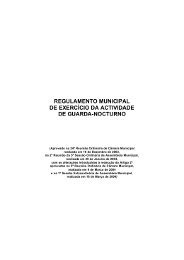 Exerc&iacute;cio da atividade de guarda-noturno