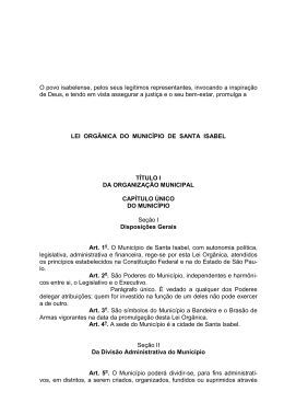Lei Orgânica de Santa Isabel