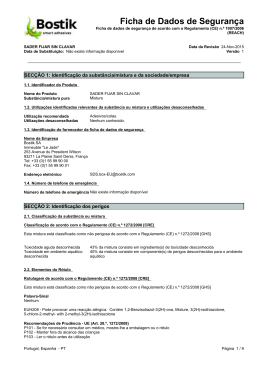 Ficha de Dados de Segurança