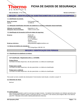 FICHA DE DADOS DE SEGURANÇA