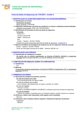 FICHA DE DADOS DE SEGURAN&Ccedil;A CITROGUM