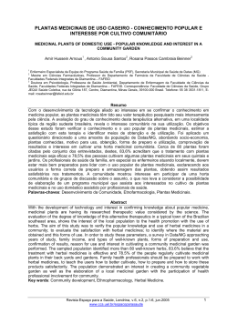 plantas medicinais de uso caseiro