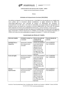 Atividades - Agrupamento de Escolas de Aveiro