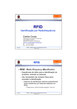 Identificação por Radiofrequência Carlos Couto