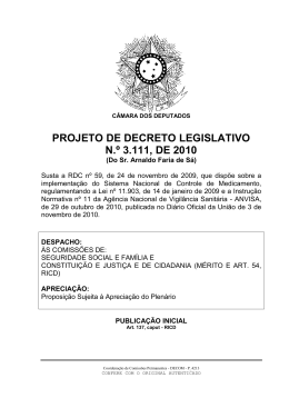 projeto de decreto legislativo n.º 3.111, de 2010