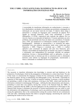 XML E XBRL: LINGUAGENS PARA MAXIMIZAO DA BUSCA DE