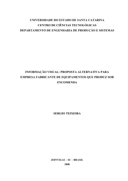 Proposta Alternativa para Empresa Fabricante de Equipamentos