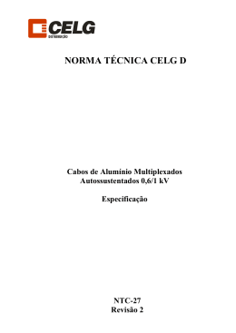 Cabos de Alumínio Multiplexados Auto-sustentados 0,6/1 kV