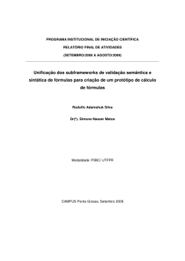 Unifica&ccedil;&atilde;o dos subframeworks de valida&ccedil;&atilde;o sem&acirc;ntica e sint&aacute;tica