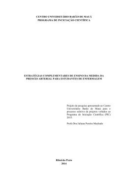 Estrat&eacute;gias complementares de ensino da medida da press&atilde;o