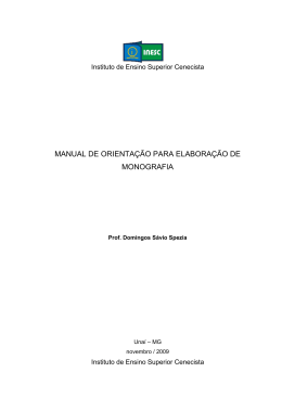 manual de orienta&ccedil;&atilde;o para elabora&ccedil;&atilde;o de monografia